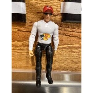 Bass Pro Shops 4" Jointed Action Figure White Shirt Red Hat Fishing Sportsman